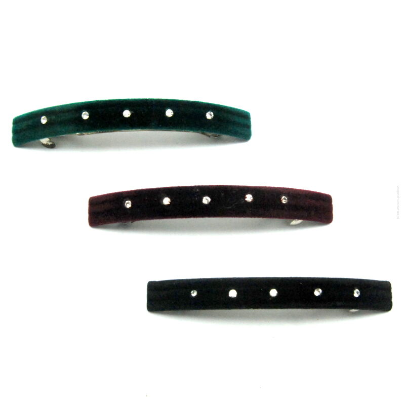 KLAMRY / AUTOMATY DO WŁOSÓW CIENKIE WELUROWE 3 SZTUKI                                                                      (KLC-8 B SH)