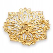 BROSZKA OZDOBNA METALOWA Z CYRKONIAMI                                  (8921 SA) - 2