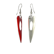 KOLCZYKI WISZĄCE EMALIOWANE CZERWONE  (5926 AS) - 2