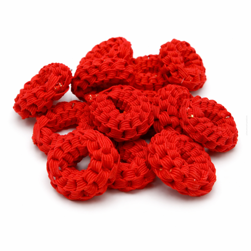 GUMKI DO WŁOSÓW OPONKI CZERWONE 12 SZTUK (GUOP-7 SAH)