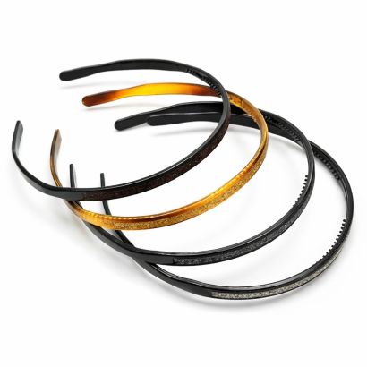 OPASKI DO WŁOSÓW CIENKIE Z DELIKATNYM BROKATEM 12 SZTUK                                                     (0294-7 SA)