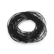 BRANSOLETKA Z CIENKICH DRUCIKÓW CZARNA               (0665-92 SAH) - 2