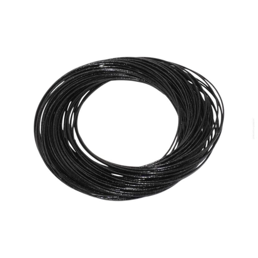 BRANSOLETKA Z CIENKICH DRUCIKÓW CZARNA               (0665-92 SAH)