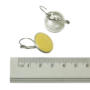 KOLCZYKI WISZĄCE EMALIOWANE ŻÓŁTE OKRĄGŁE                                            (9354-2 SAM) - 3