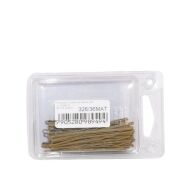 WSUWKA ZŁOTA MATOWA KARBOWANA 2 KULKI 6 CM 36 SZTUK      (326/36 MAT) - 3