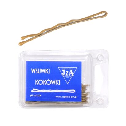 WSUWKA ZŁOTA MATOWA KARBOWANA 2 KULKI 6 CM 36 SZTUK      (326/36 MAT)