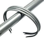 OPASKI DO WŁOSÓW OZDOBNE CIENKIE BROKATOWE SREBRNE 6 SZTUK (2325 SA) - 2