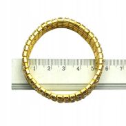 BRANSOLETKA Z CYRKONIAMI CZTERORZĘDOWA W ZŁOTYM KOLORZE                                 (BRGU-4 SA) - 3