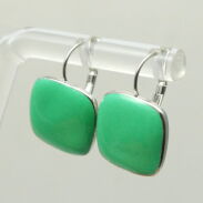 KOLCZYKI WISZĄCE EMALIOWANE ZIELONE                                          (9361-4 SAM) - 3