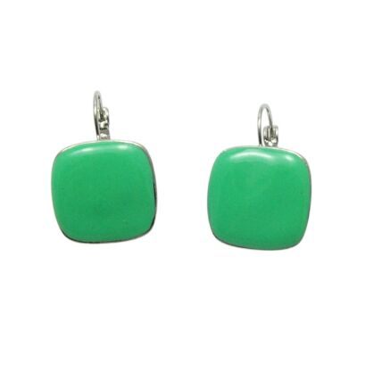 KOLCZYKI WISZĄCE EMALIOWANE ZIELONE                                          (9361-4 SAM)