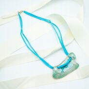 NASZYJNIK / WISIOR NA RZEMYKU Z ODDOBNĄ ZAWIESZKĄ                                                    (0612-1046 SAHG) - 3