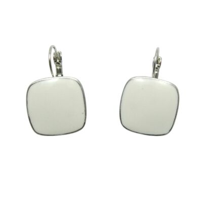 KOLCZYKI WISZĄCE EMALIOWANE BIAŁE                                                          (9361-1 SAM)