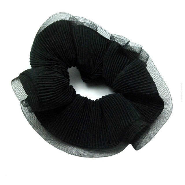 GUMKI DO WŁOSÓW DUŻE OZDOBNE CZARNE (3 SZTUKI)                         0028-540