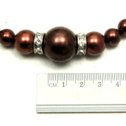 KORALE PEREŁKI Z CYRKONIAMI BRĄZOWE                                                               0614-506 - 3