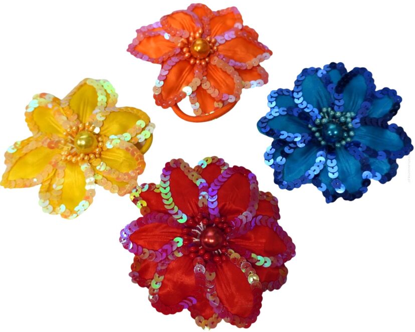 GUMKA DO WŁOSÓW KWIAT 4 SZT (0617-65 AS)