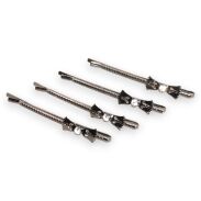 WSUWKI DO WŁOSÓW OZDOBNE SREBRNE KOMPLET 4 SZTUKI                           (5992-14 SA) - 2