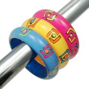 BRANSOLETKI PLASTIKOWE KOLOROWE 3 SZTUKI                                                                        (6343A SH) - 2