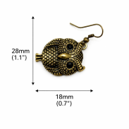 KOLCZYKI WISZĄCE SOWY 0611-165 - 2