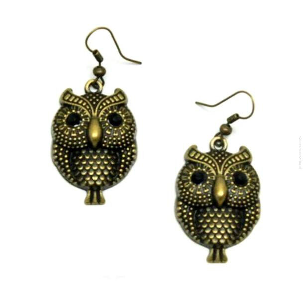 KOLCZYKI WISZĄCE SOWY 0611-165