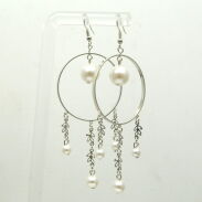 KOLCZYKI  WISZĄCE  KOŁA  Z PEREŁKAMI                                                                        0611-579 - 2