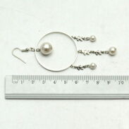 KOLCZYKI  WISZĄCE  KOŁA  Z PEREŁKAMI                                                                        0611-579 - 3