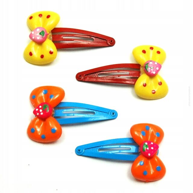 SPINKI / PYKI DO WŁOSÓW DZIECIĘCE KOKARDKI 4 SZTUKI (0169-518)