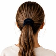 GUMKA DO WŁOSÓW SCRUNCHIE WELUR GRANATOWA  (0103-CG SAH) - 2