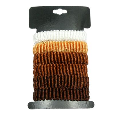 GUMKI DO WŁOSÓW FROTKI MIX BRĄZOWY 6 SZTUK                                                  (GUFR-14 SAH)