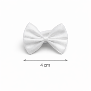 GUMKI DO WŁOSÓW KOKARDKI KOMUNIJNE BIAŁE 6 SZTUK (0009-8 g SAH) - 4