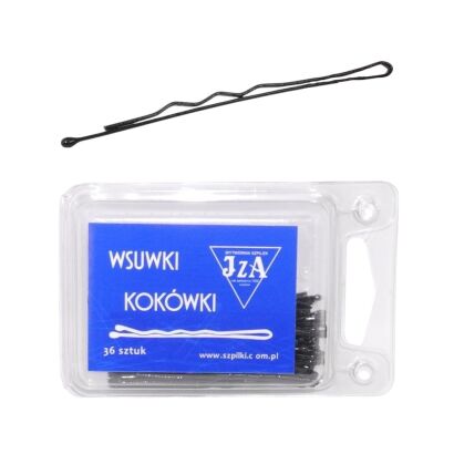 WSUWKA CZARNA KARBOWANA KULKA 6 CM 36 SZTUK                             (0620/36)
