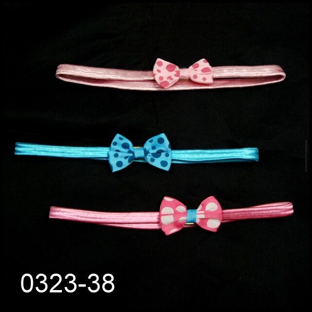 OPASKI-GUMY DO WŁOSÓW Z KOKARDKAMI MIX KOLOR              (3 SZT) 0323-38