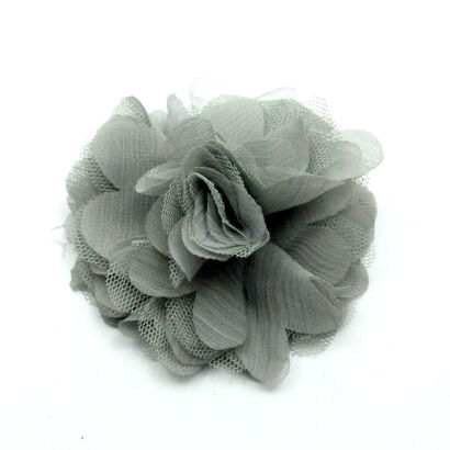 BROSZKA/ SPINKA DOM WŁOSÓW KWIAT SZARY  0615-515