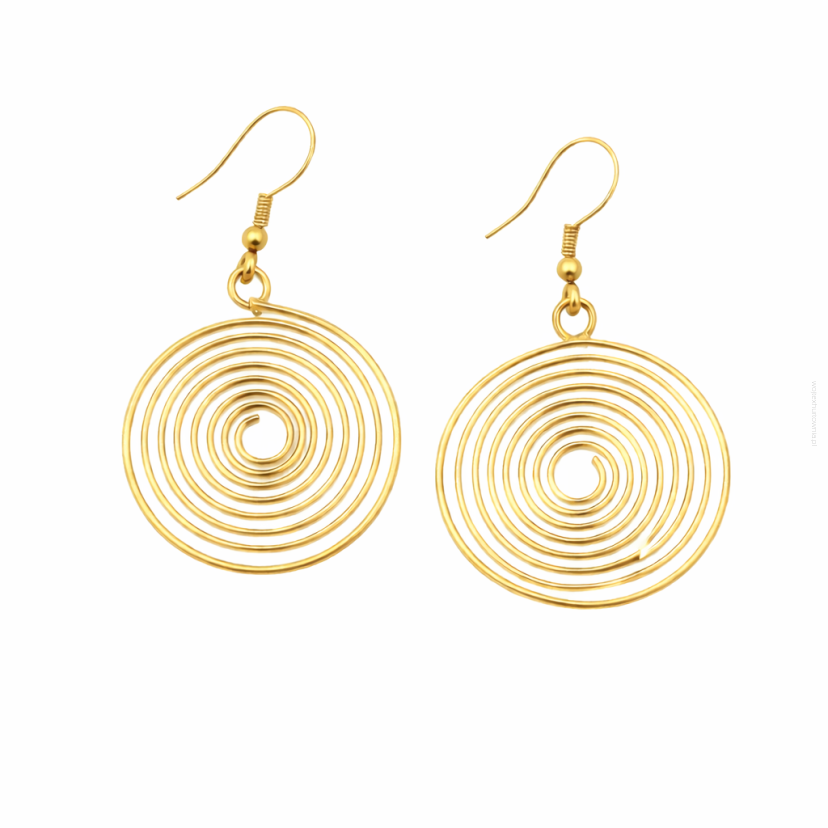 KOLCZYKI WISZĄCE METALOWE OKRĄGŁE                                                                         (0611-622 SA)