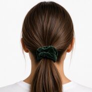 GUMKA DO WŁOSÓW WELUR SCRUNCHIE ZIELONA PRODUKT POLSKI (0103-ZC SAH) - 2