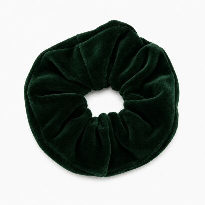 GUMKA DO WŁOSÓW WELUR SCRUNCHIE ZIELONA PRODUKT POLSKI (0103-ZC SAH)