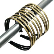 OPASKI DO WŁOSÓW POTRÓJNE W ZŁOTYM KOLORZE 6 SZTUK (2624 SAM) - 2