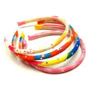 OPASKI DO WŁOSÓW KOLOROWE Z CEKINKAMI 6 SZTUK                                                             (0176-503 SAH) - 2