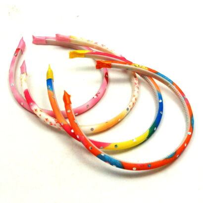 OPASKI DO WŁOSÓW KOLOROWE Z CEKINKAMI 6 SZTUK                                                             (0176-503 SAH)