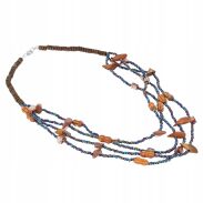 NASZYJNIK / KORALIKI DROBNE CZTERORZĘDOWE                                                              (0665-1003 SAG) - 2