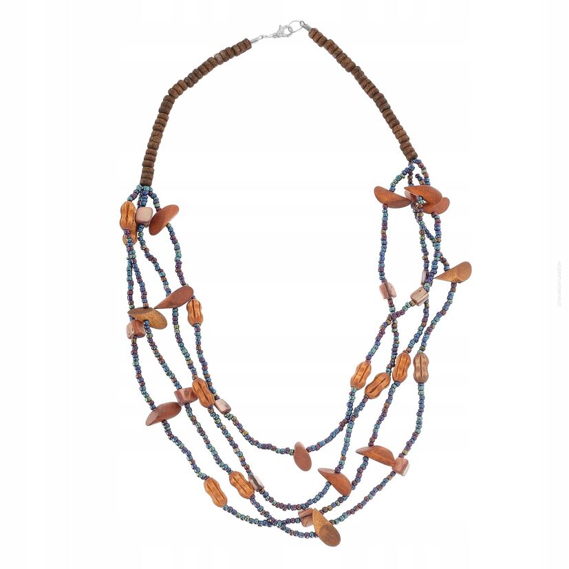 NASZYJNIK / KORALIKI DROBNE CZTERORZĘDOWE                                                              (0665-1003 SAG)