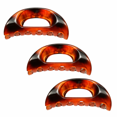 SZCZĘKI / KLAMRY DO WŁOSÓW BRĄZOWE 3 SZTUKI                                         (0340-4 SAM)