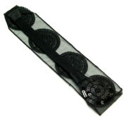 OPASKA NA GŁOWĘ ELASTYCZNA TIULOWA KOŁA CEKINY 0314-38 - 2