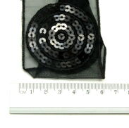 OPASKA NA GŁOWĘ ELASTYCZNA TIULOWA KOŁA CEKINY 0314-38 - 3