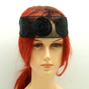 OPASKA NA GŁOWĘ ELASTYCZNA TIULOWA KOŁA CEKINY 0314-38 - 4