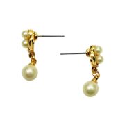 KOLCZYKI MAŁE WISZĄCE Z PEREŁKMI                                                                              (8652-2 SA) - 2