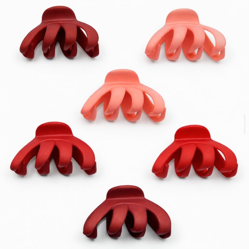 SZCZĘKI DO WŁOSÓW ŚREDNIE KOLOROWE 6 SZTUK (0217-61 SAM)