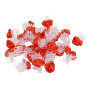 MINI SZCZĘKI / SPINKI DO WŁOSÓW Z RÓŻYCZKĄ 1,5 CM 30 SZTUK                                    (0036/R/30) - 3