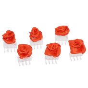 MINI SZCZĘKI / SPINKI DO WŁOSÓW Z RÓŻYCZKĄ 1,5 CM 30 SZTUK                                    (0036/R/30) - 2