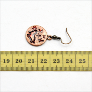 KOLCZYKI WISZĄCE KOŁA PEŁNE KOLOR MIEDZI ETHNIC / BOHO / VINTAGE 608-268 - 4