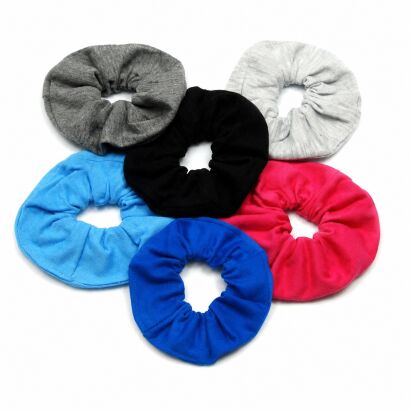 GUMKI DO WŁOSÓW SCRUNCHIE BAWEŁNIANE 6 SZTUK  (0233-MIX SAH)